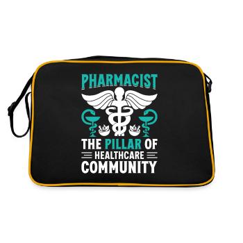 Registered Pharmacist Pharmacy Technician Life - Retro Bag - black/gold - Back
