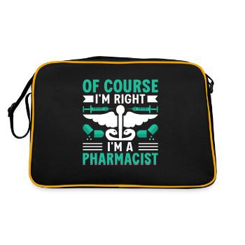 Pharmacien Médicament Pharmaceutique agréé G - Sac Retro - noir/or - Dos