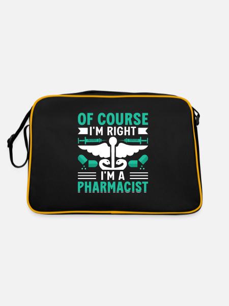 Pharmacist Medicine Registered pharmaceutical G - Retro Bag - black/gold - Back