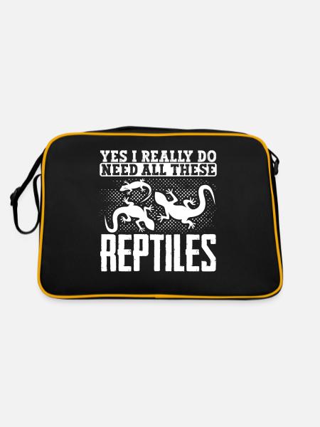 Yes I really need all these reptiles Eidec - Retro Bag - black/gold - Back