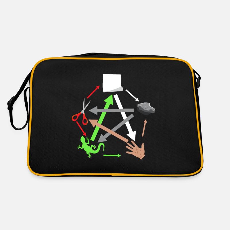Stein Papier Schere Eidechse Reptil Herpetologie H Retro Tasche