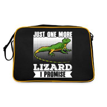 Lizard Gecko Reptile Herpetology Herpetologist - Retro Bag - black/gold - Back