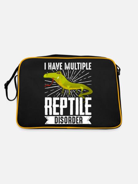 I have several reptile diseases lizard gec - Retro Bag - black/gold - Back