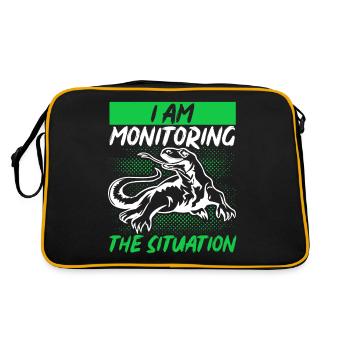 Lizard Reptile Herpetology Herpetologist - Retro Bag - black/gold - Back
