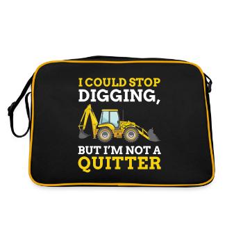 Je pourrais arrêter de creuser, mais je ne suis pas un - Sac Retro - noir/or - Dos