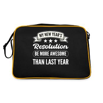 My New Year's Resolution New Years Eve - Retro Bag - black/gold - Back