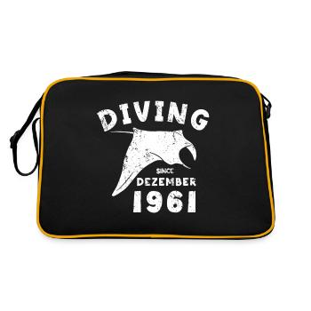 Anniversaire du plongeur - Plongée depuis décembre 1961 - Sac Retro - noir/or - Dos