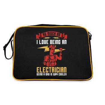 Electronics Repair As Much As I Love Repair Worker - Retro Tasche - Schwarz/Gold - Hinten