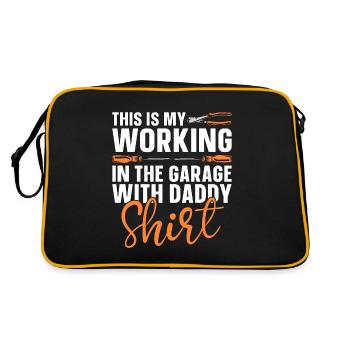 Electronics Repair This Is My Working Electrical - Retro Tasche - Schwarz/Gold - Hinten