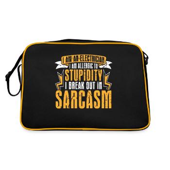 Réparation électronique Je suis électricien Je suis outillage - Sac Retro - noir/or - Dos