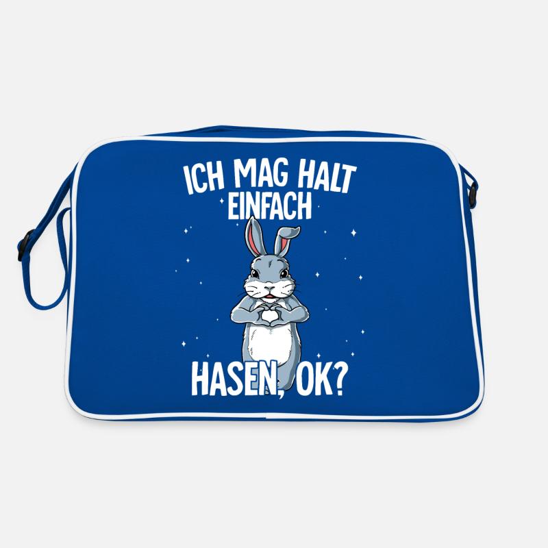 Ich mag halt einfach Hasen Retro Tasche