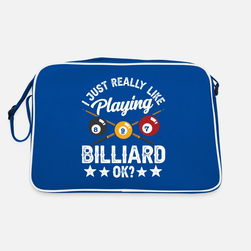 Ich Spiele Einfach Gerne Billard Ok Pool Billiard Retro Tasche