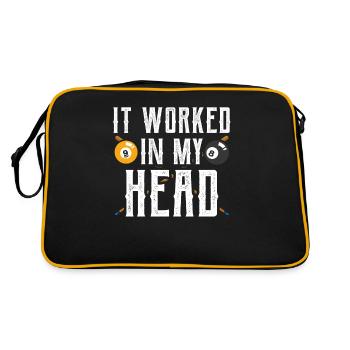In Meinem Kopf Hat Es Funktioniert Pool Billard - Retro Tasche - Schwarz/Gold - Hinten