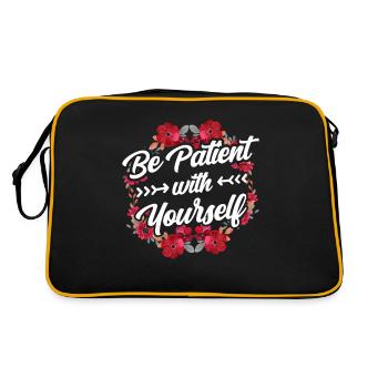 Soyez patient avec vous-même amour de soi positif - Sac Retro - noir/or - Dos