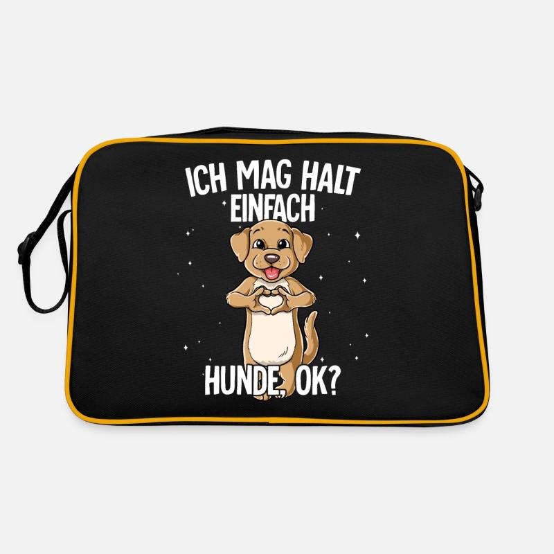 Ich mag halt einfach Hunde Retro Tasche