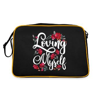 I love myself self-love self-love sweet - Retro Bag - black/gold - Back
