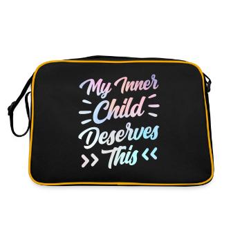 Mon enfant intérieur mérite le doux amour de soi - Sac Retro - noir/or - Dos