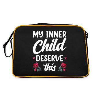 Mon enfant intérieur mérite le doux amour de soi - Sac Retro - noir/or - Dos