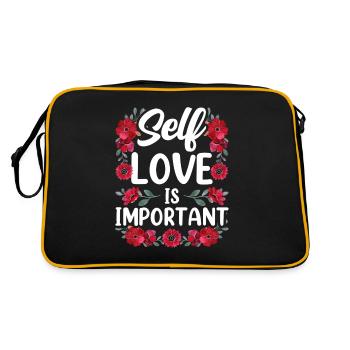 Self-love is important Self-love sweet positive - Retro Bag - black/gold - Back