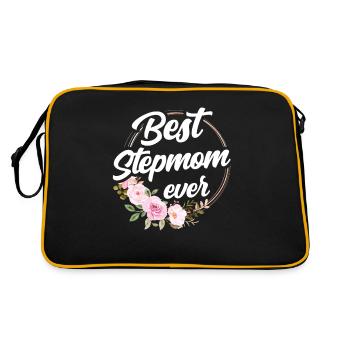 Best Stepmother Ever Foster Mother Child - Retro Bag - black/gold - Back