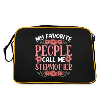 My favorite people call me stepmother - Retro Bag - black/gold - Back