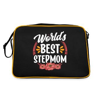 The best stepmother in the world child foster mother - Retro Bag - black/gold - Back