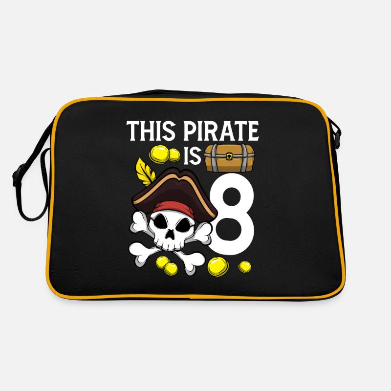 Squelette Ce pirate est 8ème anniversaire de pirate Sac Retro