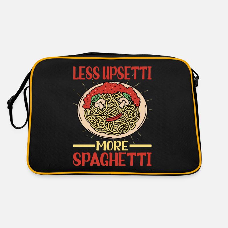 Less Upsetti, More Spaghetti 4 Retro Tasche