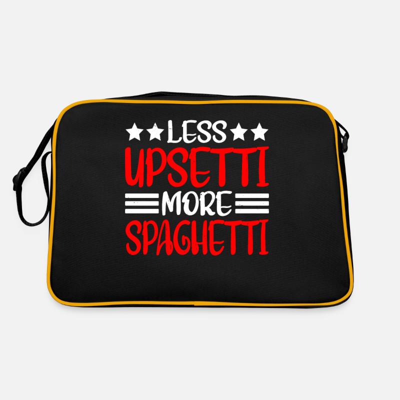 Less Upsetti, More Spaghetti 5 Retro Tasche