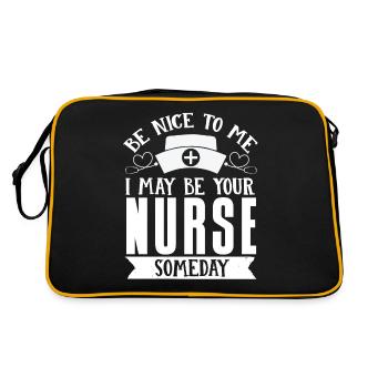 Nursing student Future nurse - Retro Bag - black/gold - Back