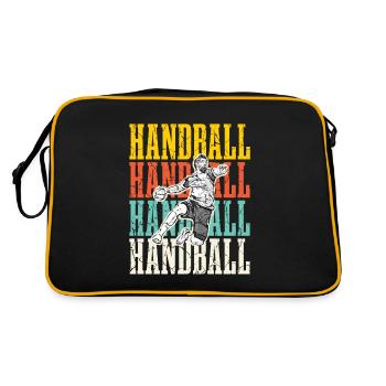 Handball Handball Design for Sports Fans - Retro Bag - black/gold - Back