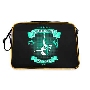 Accro à la soie - drôles d’acrobates aériens - Sac Retro - noir/or - Dos