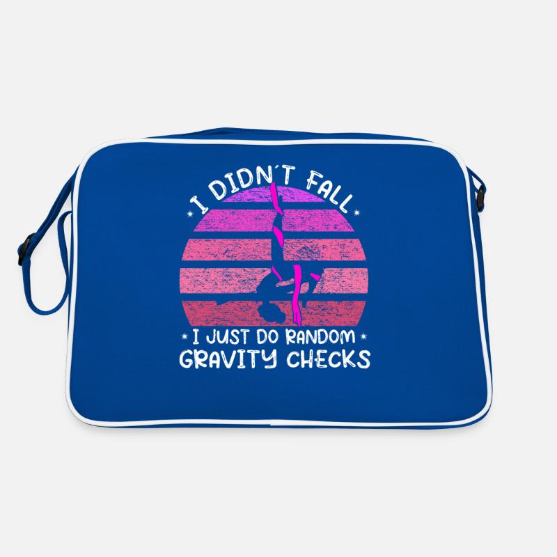 Gravity Checks - funny aerial acrobat Retro Bag