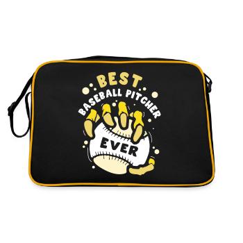 Bester Baseball-Pitcher Aller Zeiten Baseball - Retro Tasche - Schwarz/Gold - Hinten