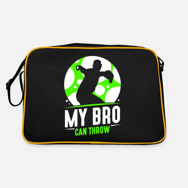 Mein Bruder Kann Werfen Pitcher Baseball Werfer Retro Tasche