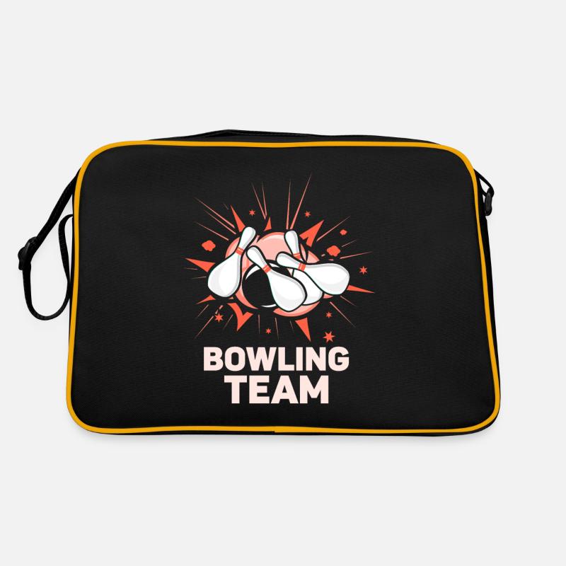 Bowling Team Hobby Bowler Mannschaft Retro Bag
