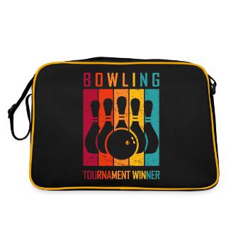 Vainqueur du tournoi de bowling Bowler Team Bowling - Sac Retro - noir/or - Dos