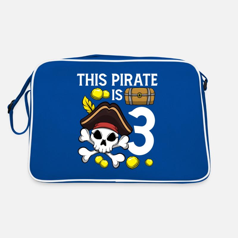 Skeleton This Pirate Is 3rd Pirate Birthday Retro Bag