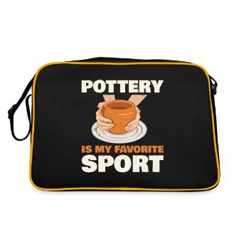La poterie est mon sport préféré pour le potier - Sac Retro - noir/or - Dos