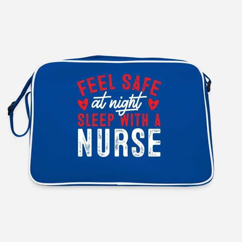 Sleeping safely with a nurse at night Retro Bag