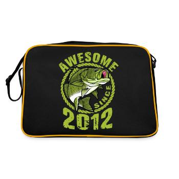 Awesome since 2012. Angel, Angler's Birthday - Retro Bag - black/gold - Back