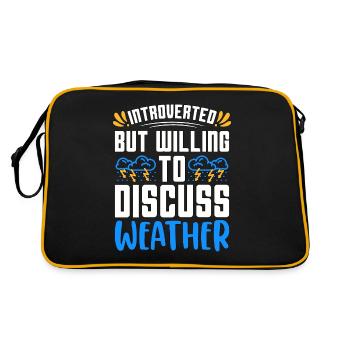 Meteorology Introverted But Willing To Forecasting - Retro Bag - black/gold - Back