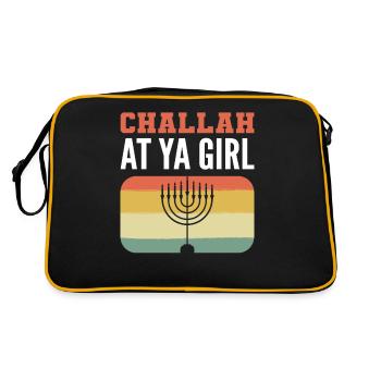 Challah At Ya Girl Hanoukka Dreidel - Sac Retro - noir/or - Dos