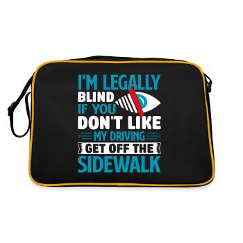 Legal Blind - Retro Tasche - Schwarz/Gold - Hinten
