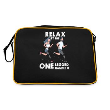 Amputation Leg Protesis Cyborg Accident Arm - Retro Bag - black/gold - Back
