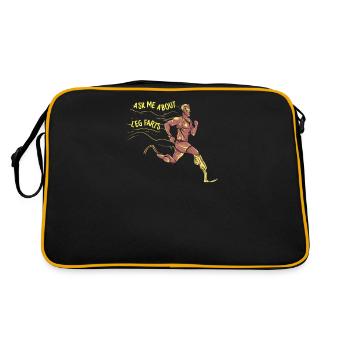 Amputation Leg Protesis Cyborg Accident Arm - Retro Bag - black/gold - Back