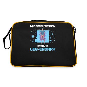 Amputation Leg Protesis Cyborg Accident Arm - Retro Bag - black/gold - Back