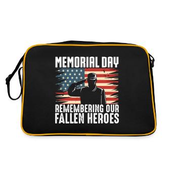 Commémoration du Memorial Day de nos héros tombés au combat - Sac Retro - noir/or - Dos