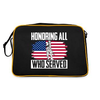 In honor of all who have served veterans controversy - Retro Bag - black/gold - Back
