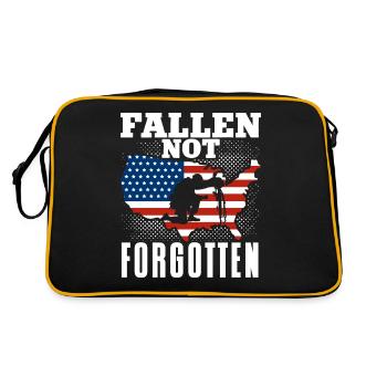 N’oubliez pas de plaire aux vétérans du Memorial Day Milit - Sac Retro - noir/or - Dos